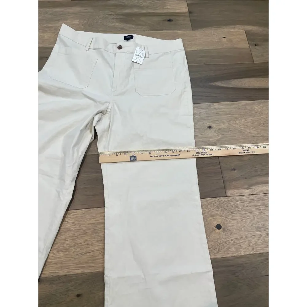 J.Crew Size 33 Classic-Fit Chino Pants Beige Cotton Linen Blend NWT